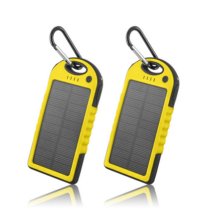 Solar Power Bank 5000mAh (2-Pack)