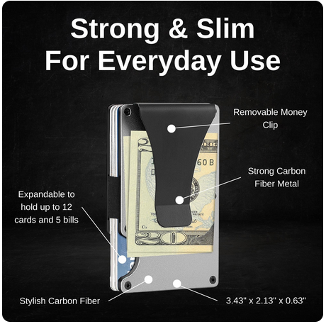 Minimalist Carbon Fiber Wallet for Men