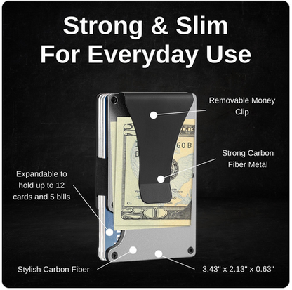 Minimalist Carbon Fiber Wallet for Men