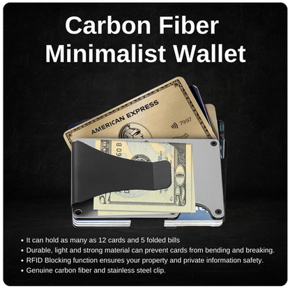 Minimalist Carbon Fiber Wallet for Men