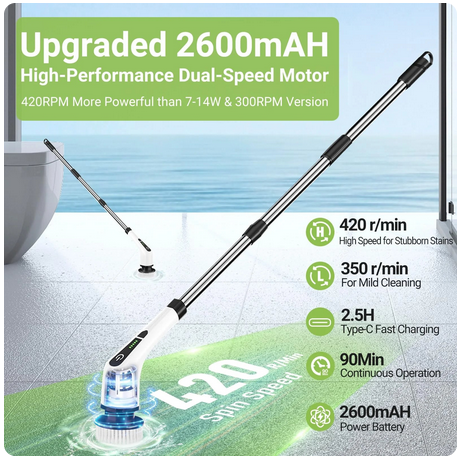 Cordless Electric Spin Scrubber