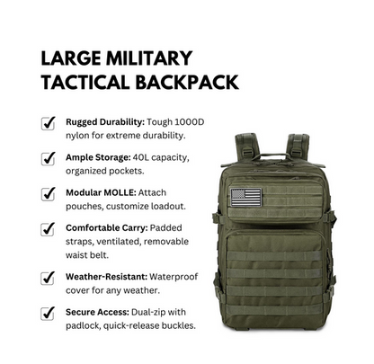 Heavy-Duty Military Tactical Backpack
