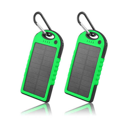 Solar Power Bank 5000mAh (2-Pack)