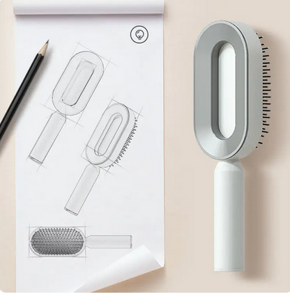 Self-Cleaning 3D Hair Brush