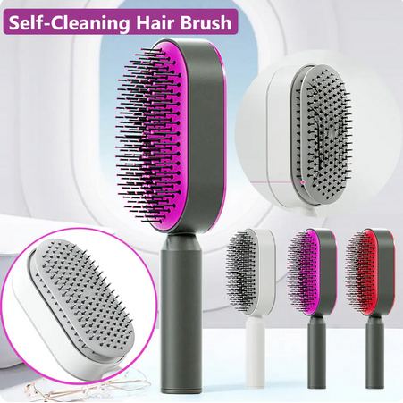 Self-Cleaning 3D Hair Brush