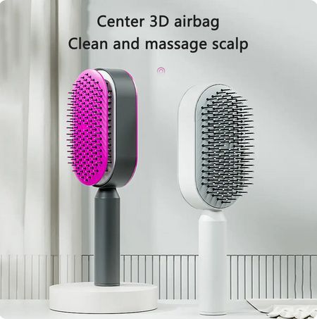 Self-Cleaning 3D Hair Brush