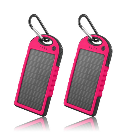 Solar Power Bank 5000mAh (2-Pack)