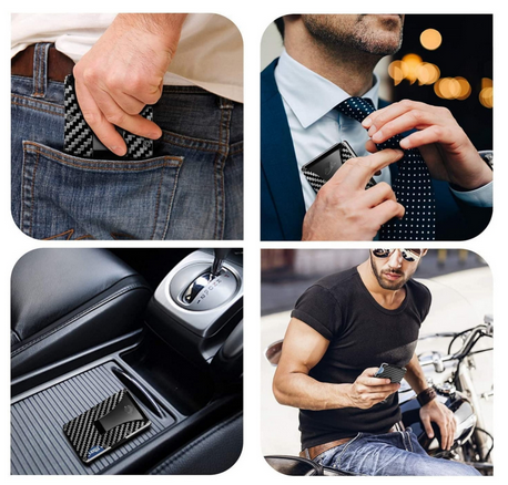 Minimalist Carbon Fiber Wallet for Men