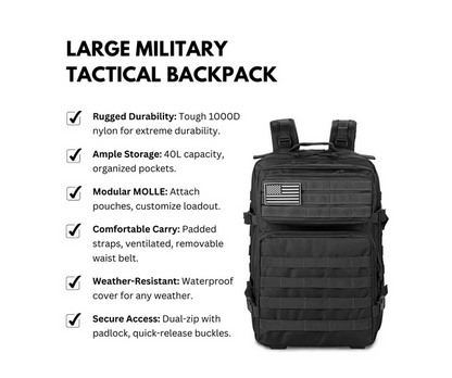 Heavy-Duty Military Tactical Backpack